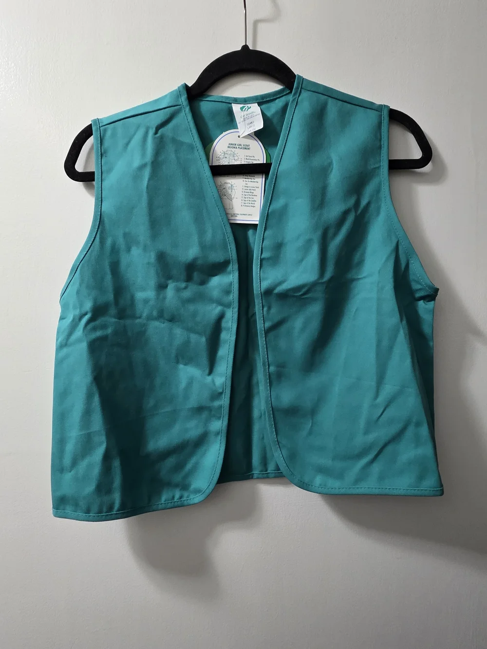 Teal Green Sleeveless Open Front Uniform Vest